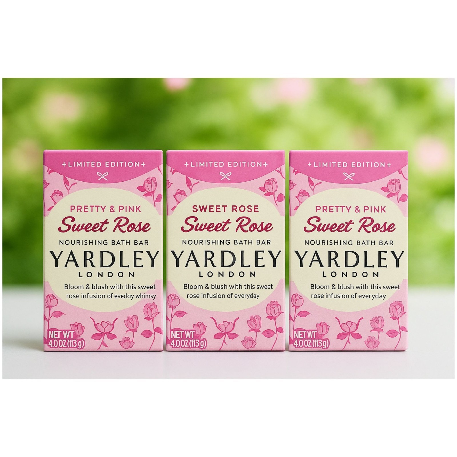 3 Yardley® London FROSTED CRANBERRY Soap LIMITED EDITION 4.25oz w/Essential Oil