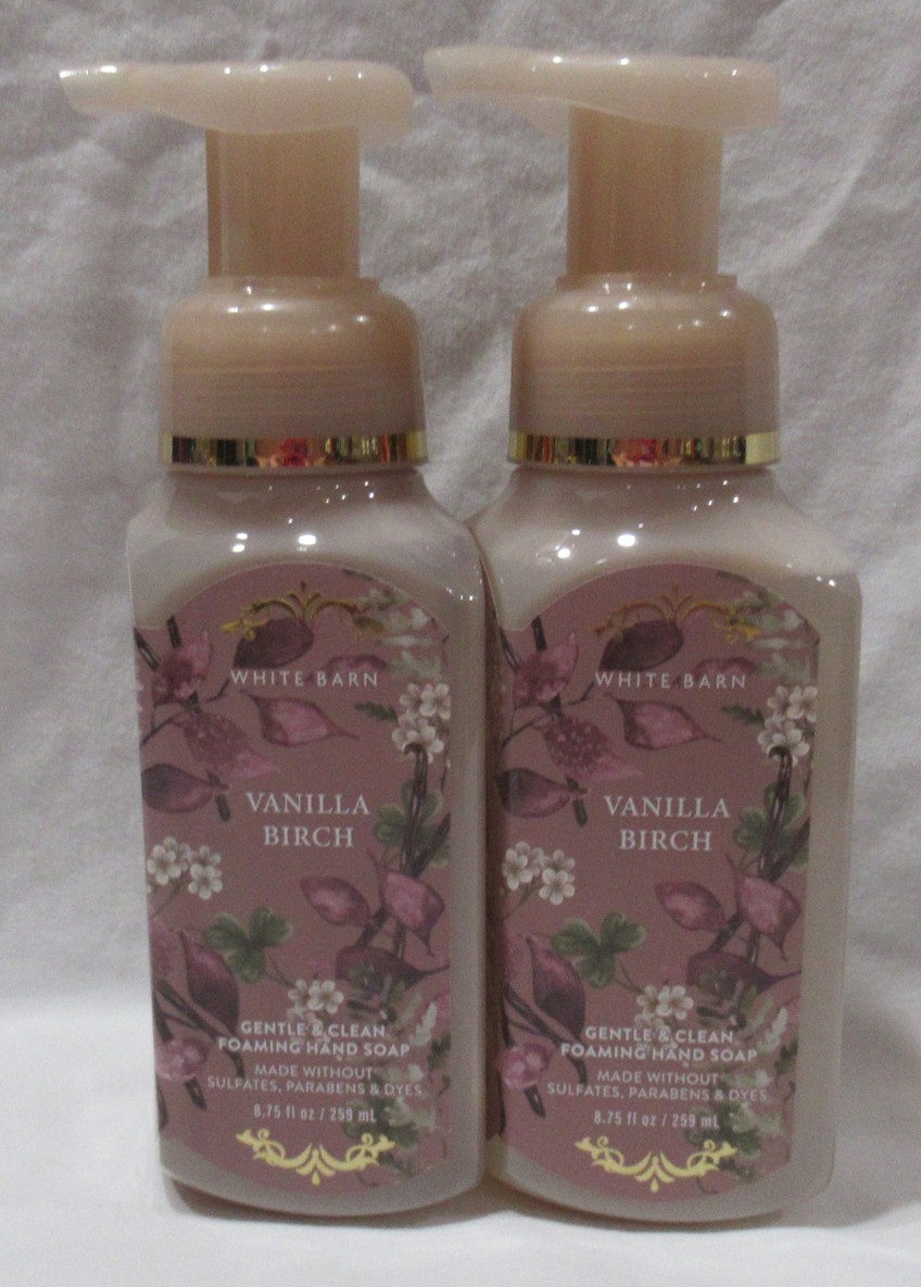 Bath & Body Works Gentle & Clean Foaming Hand Soap Lot Set of 2 VANILLA BIRCH