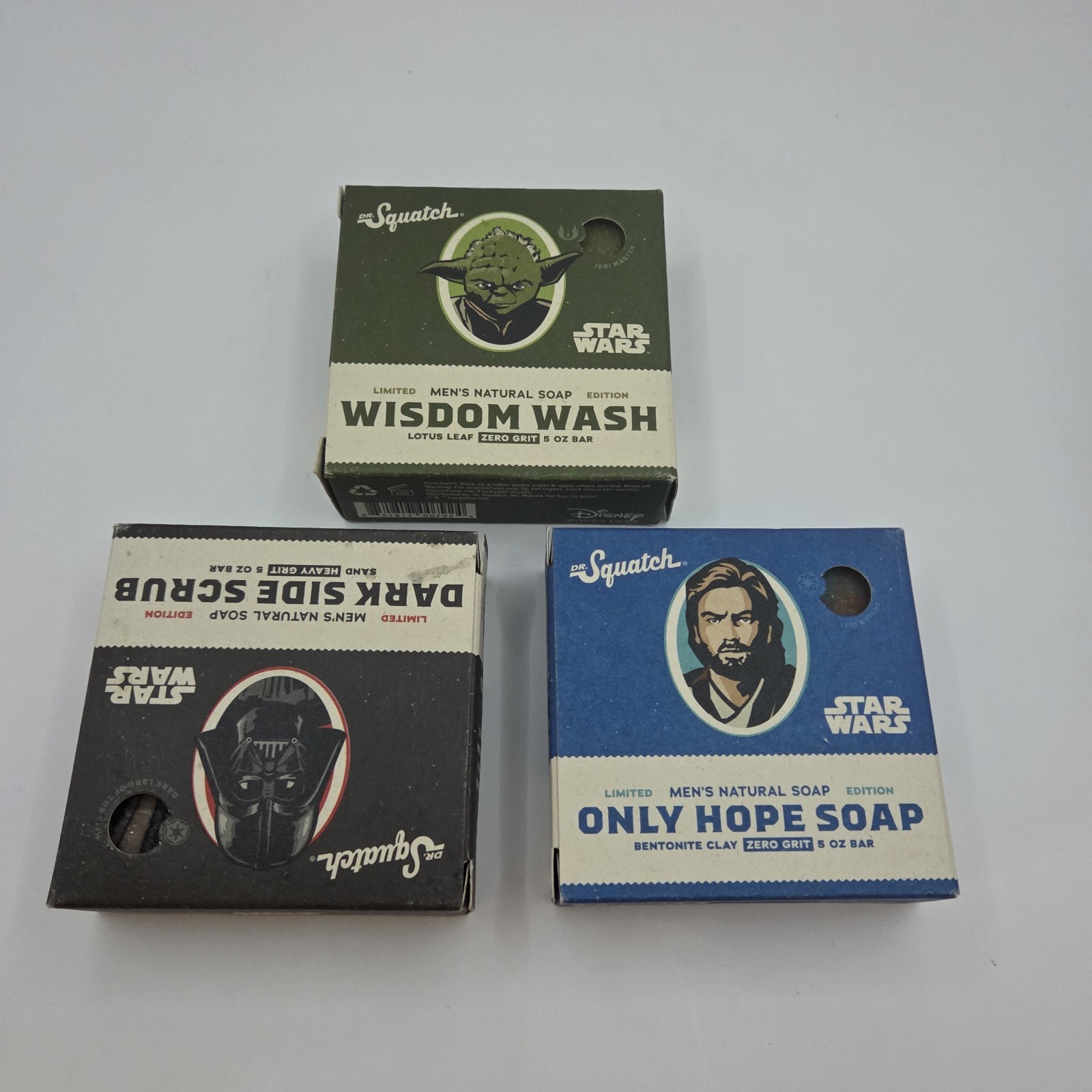 Dr. Squatch Star Wars Soap Gift Set Three Bars Collection 1 Body Cleaner Lim Ed