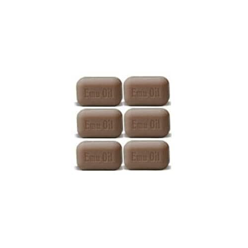 6 Pack Emu Oil Soap Bar Skin Cleaning Agent Vegan Animal Cruelty Free