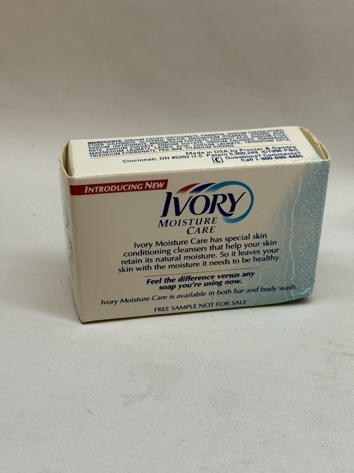 Vtg 1996 Ivory Moisture Care Soap Bar – Light Fresh Scent – 2 oz – 90s