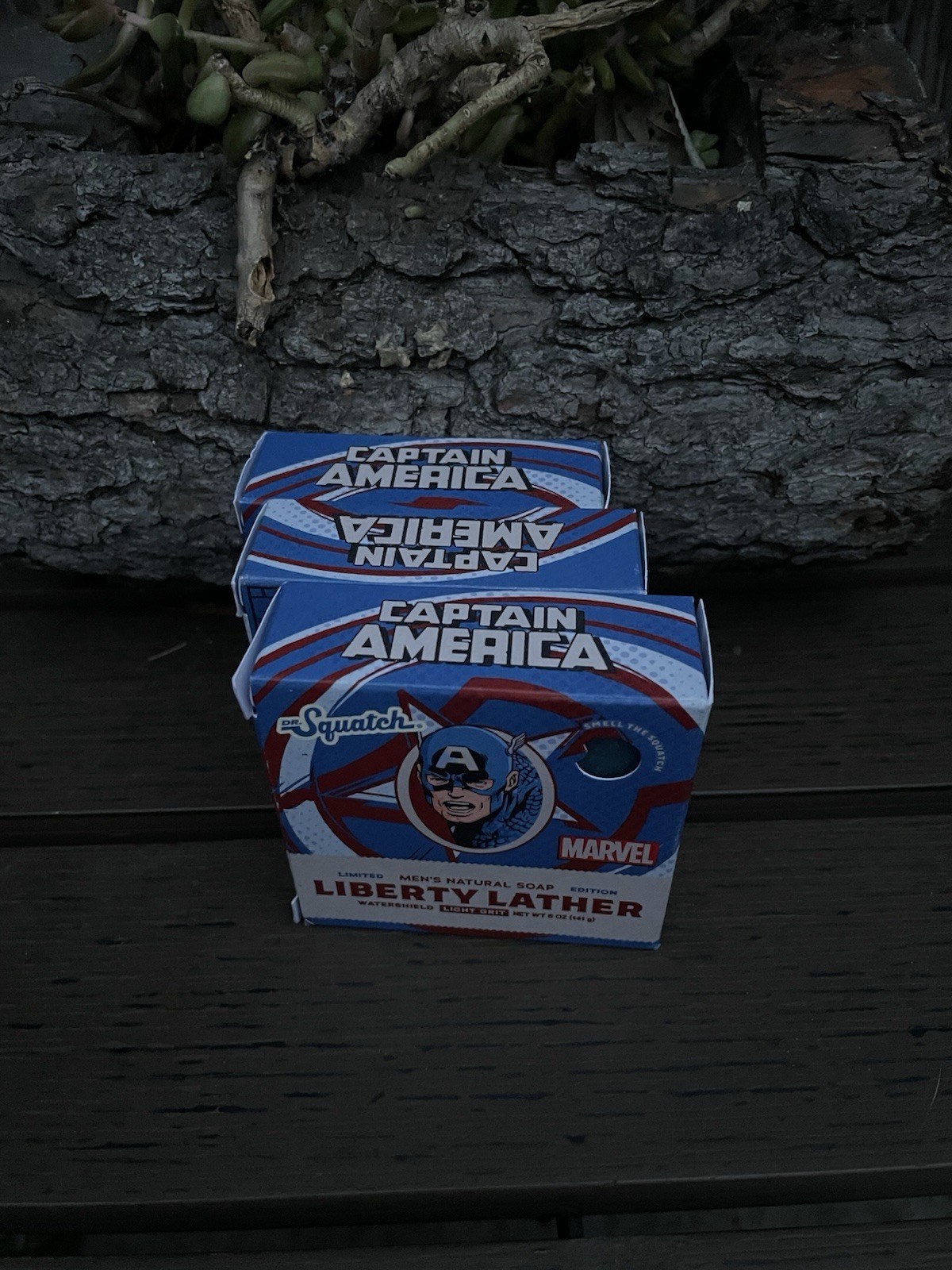 Dr. Squatch Liberty Lather 3 Pack (Marvel Captain America) LIMITED EDITION Soap