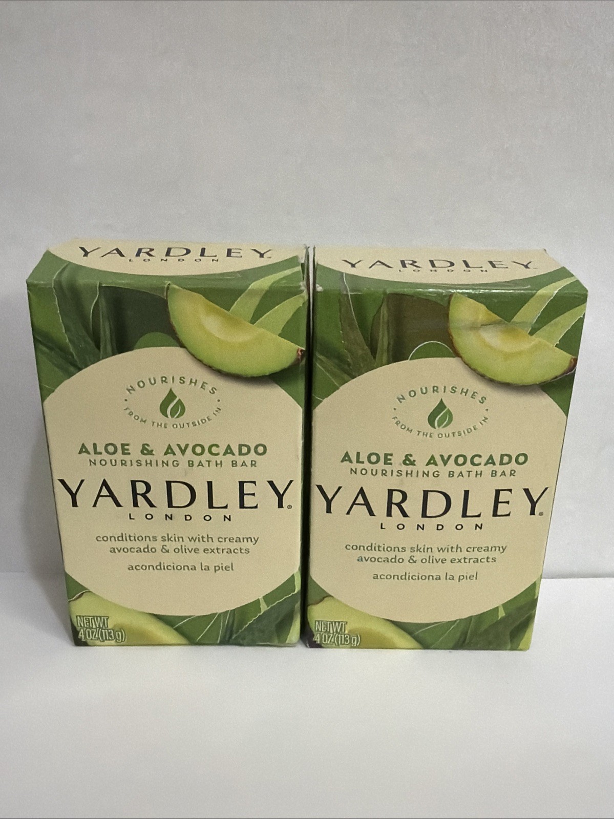 (2) Yardley London Aloe & Avocado Bath Bar Soap 4oz Ea