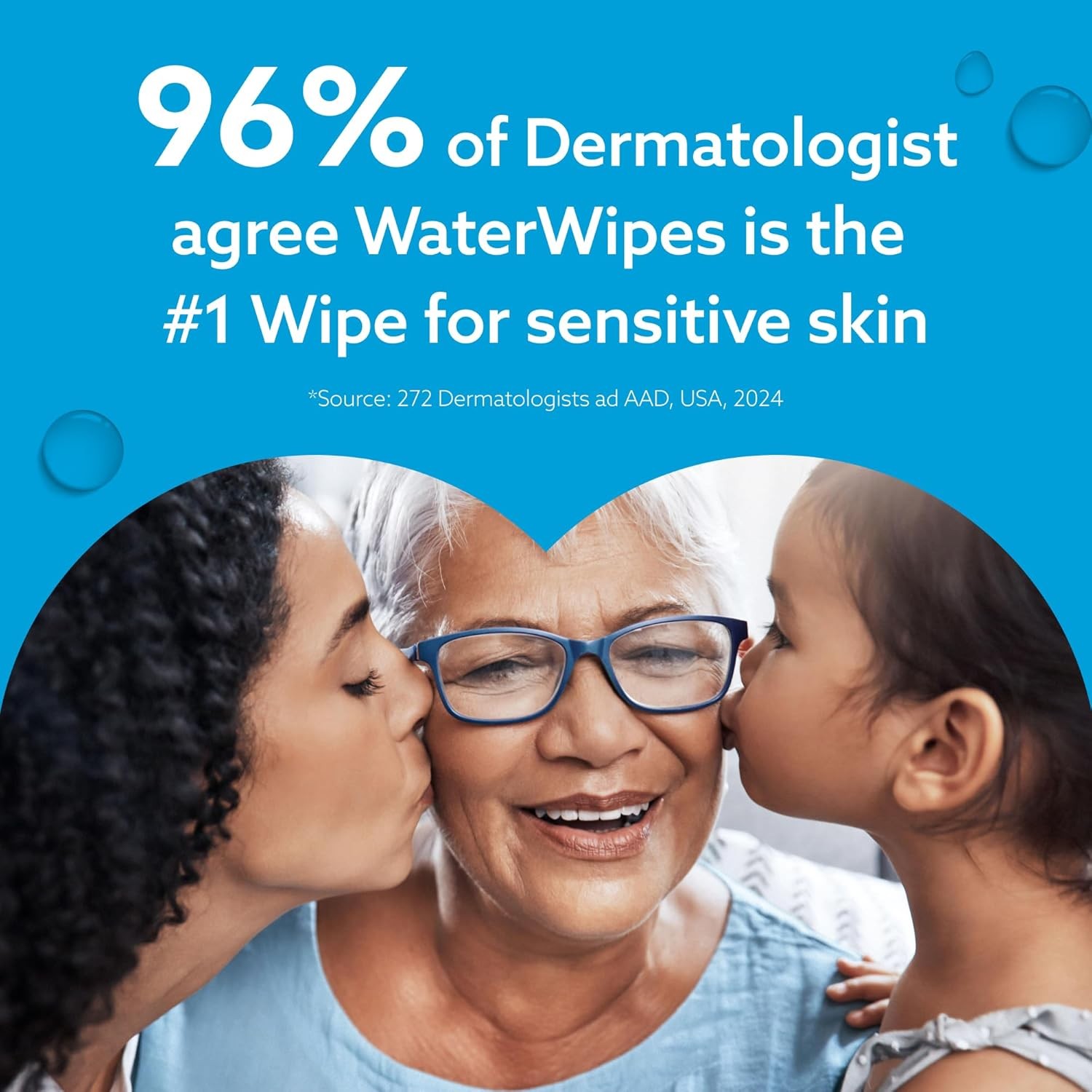 WaterWipes Sensitive+ Bathing Wipes, 3-In-1 Cleans, 16 Count (Pack of 1)