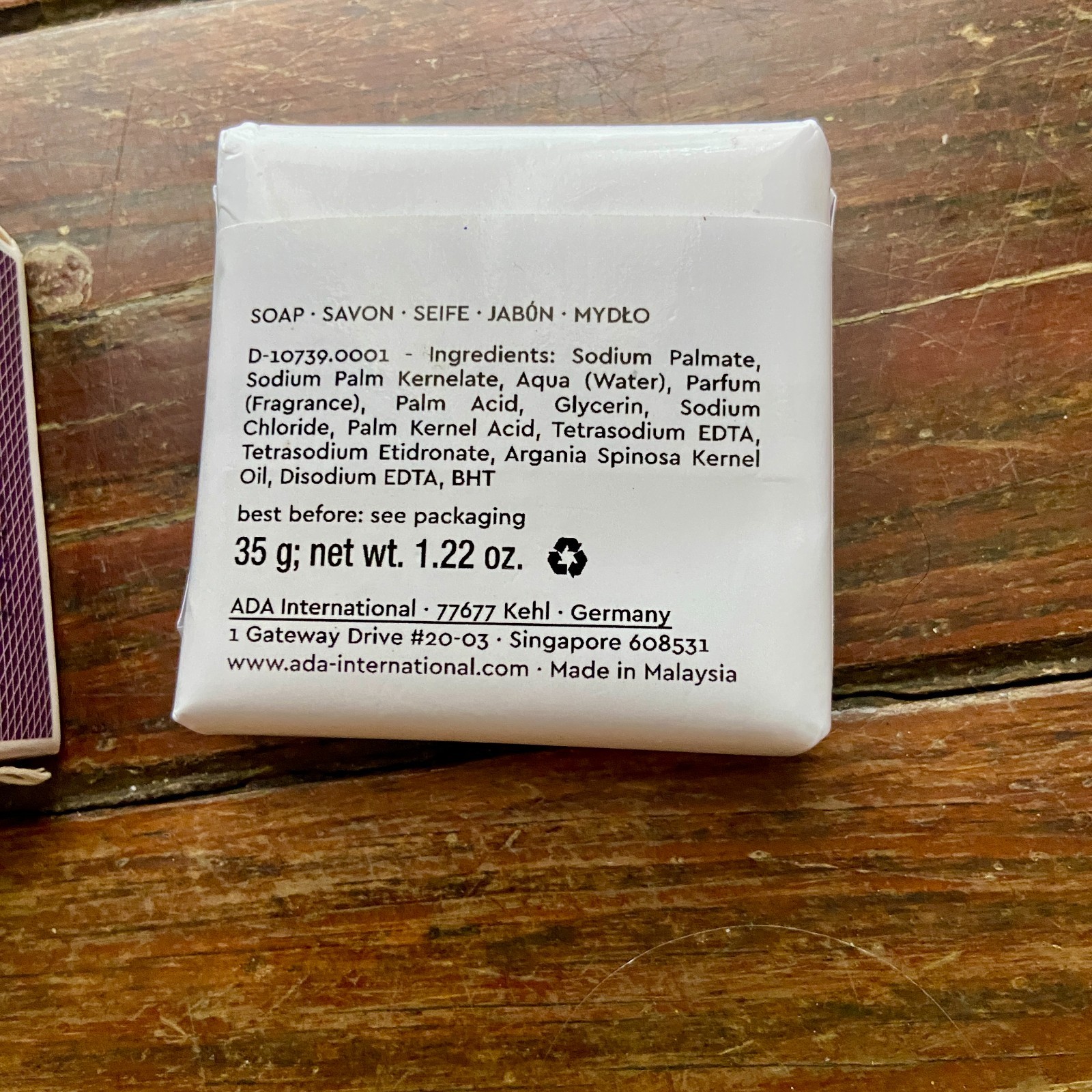1 Balmain Paris Travel Soap & 1 Asprey Purple Water Travel Soap NEW
