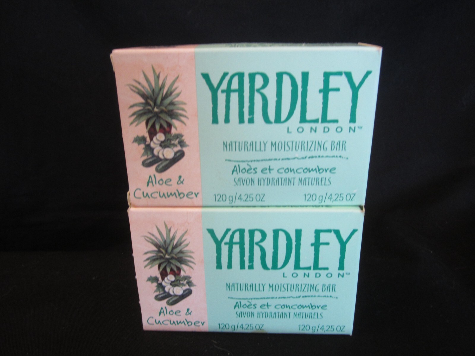 Yardley London Aloe & Cucumber Moisturizing Bath Bar Soap 4.25 oz. TWO