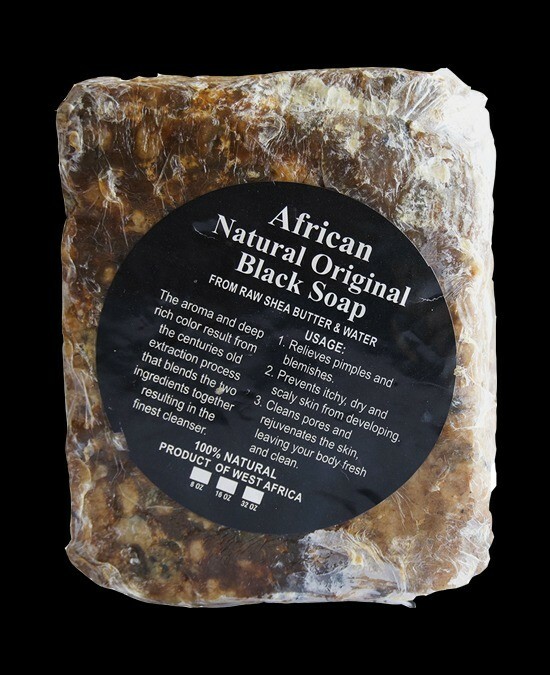 Herboganic Raw African Black Soap 16 oz