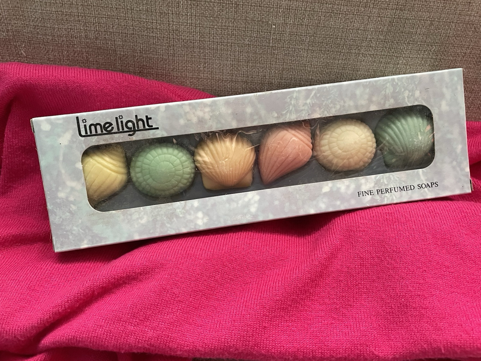 Nip! Lime light, fine perfumed vintage hand soaps, seashells