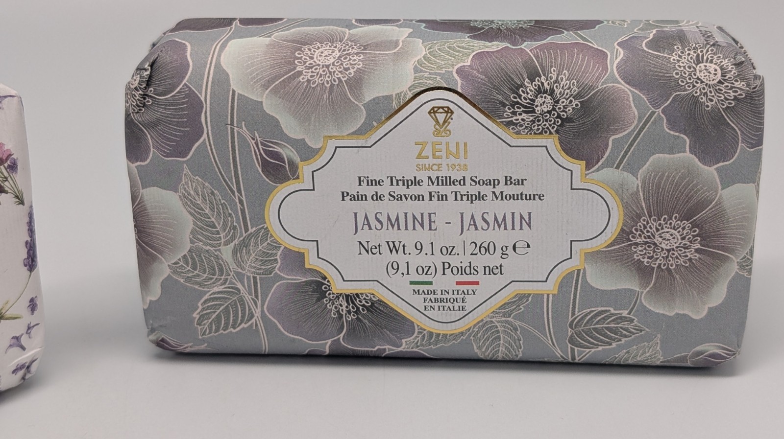 2 pcs ZENI Fine Triple Milled ITALIAN Bar Soap Lavender & Jasmine – 9.1 oz each