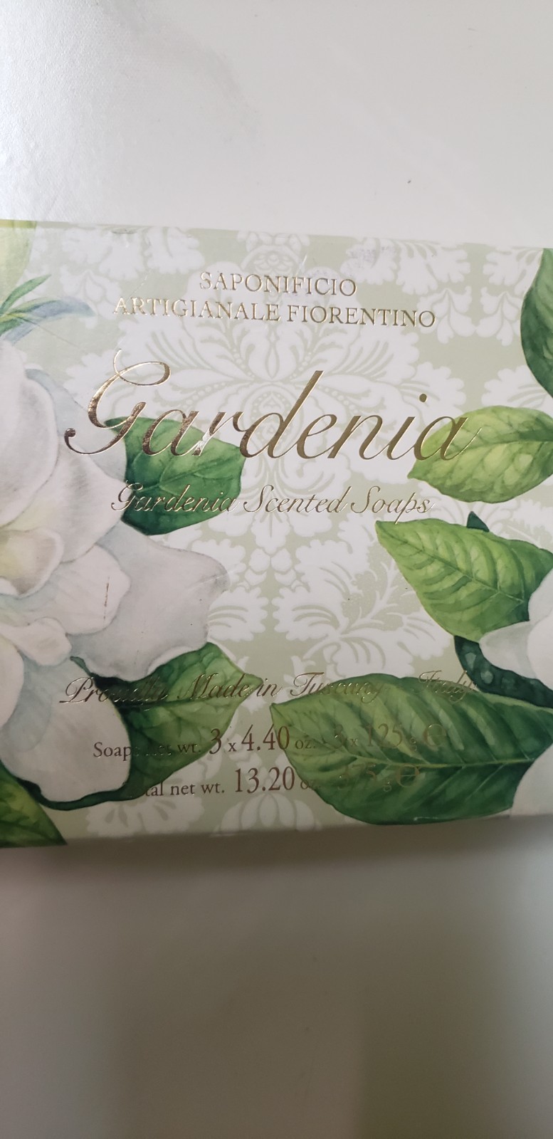 Pack Saponificio ~ Gardenia Scented Bar Soap from Italy 3 bars 4.40 oz Each NIB/