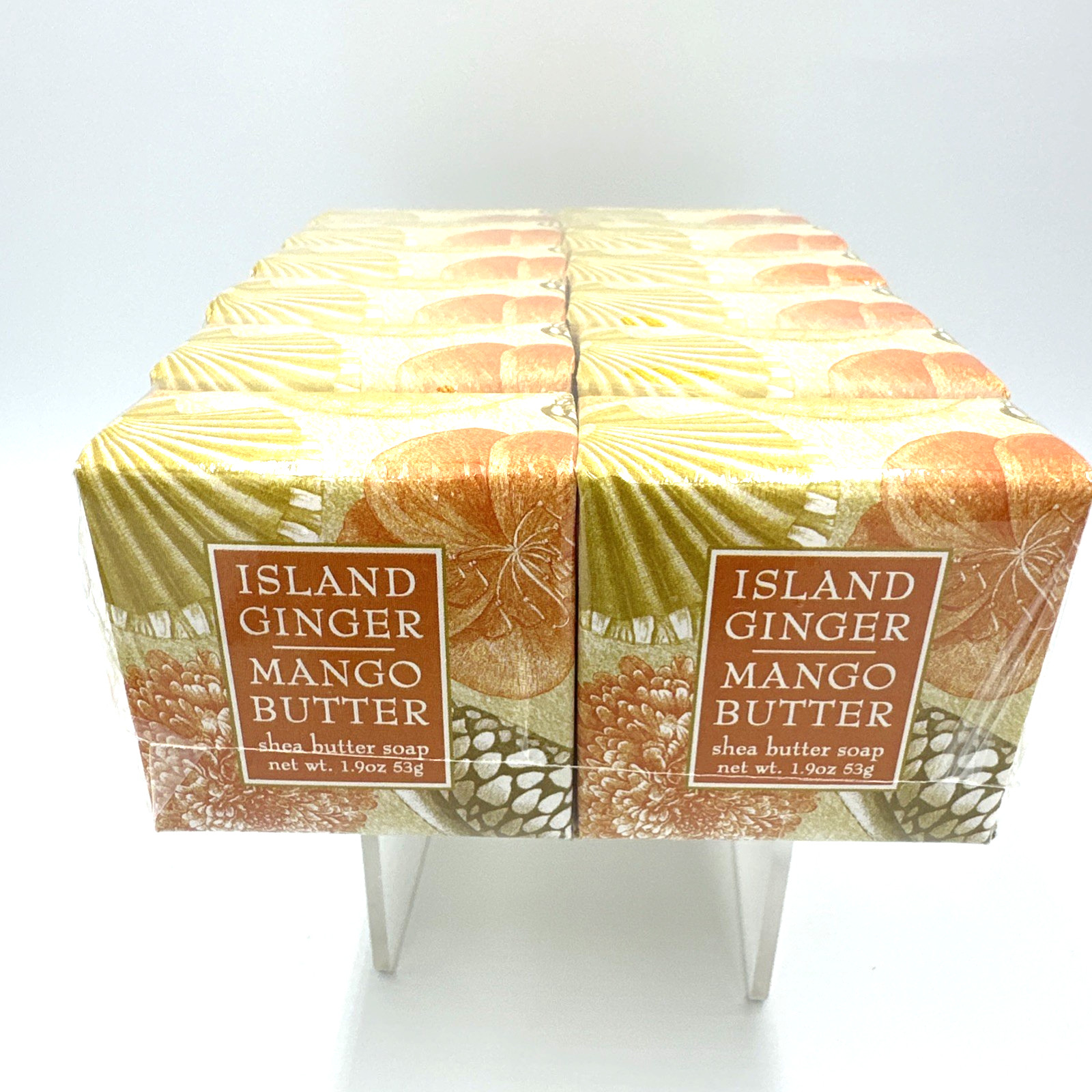 Greenwich Bay Island Ginger Mango Shea Butter Soap Lot Of 12 Bars/1.9oz Each