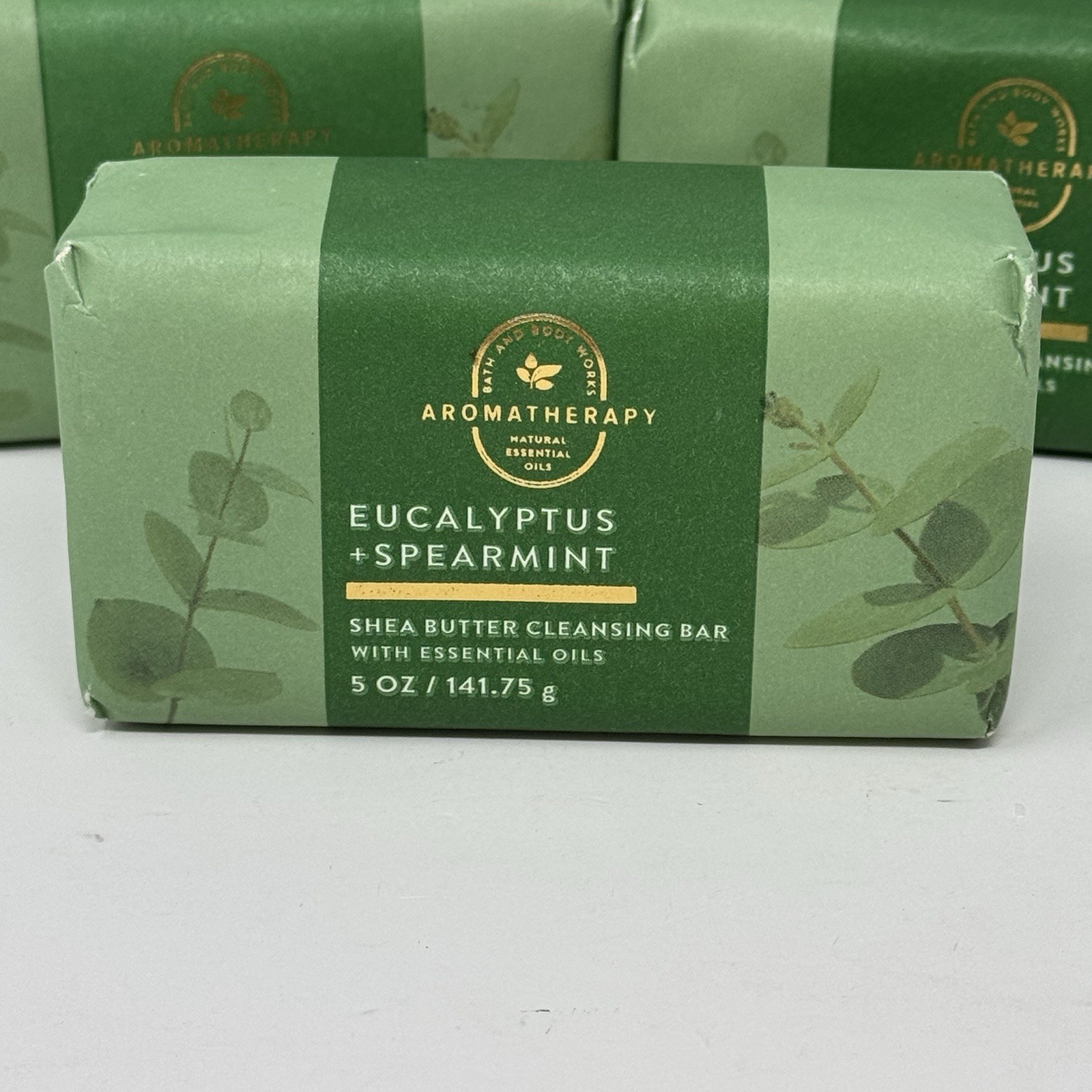 Bath & Body Works Aromatherapy EUCALYPTUS & SPEARMINT 5oz Cleansing Bars x8