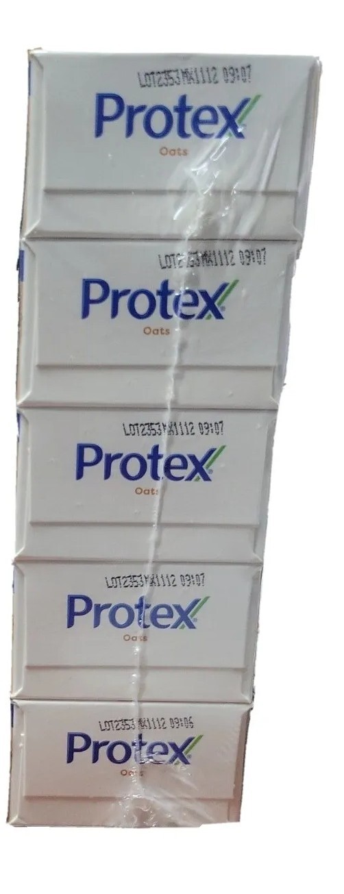 (5 Bars 3.7 oz) PROTEX OATS ANTIBACTERIAL SOAP BAR JABON PROTEX AVENA Family PK
