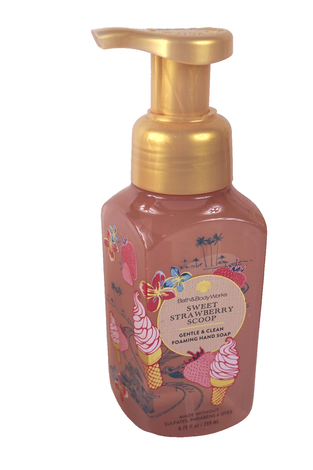 X5 BATH & BODY WORKS SWEET STRAWBERRY SCOOP GENTLE & CLEAN FOAMIONG HAND SOAP