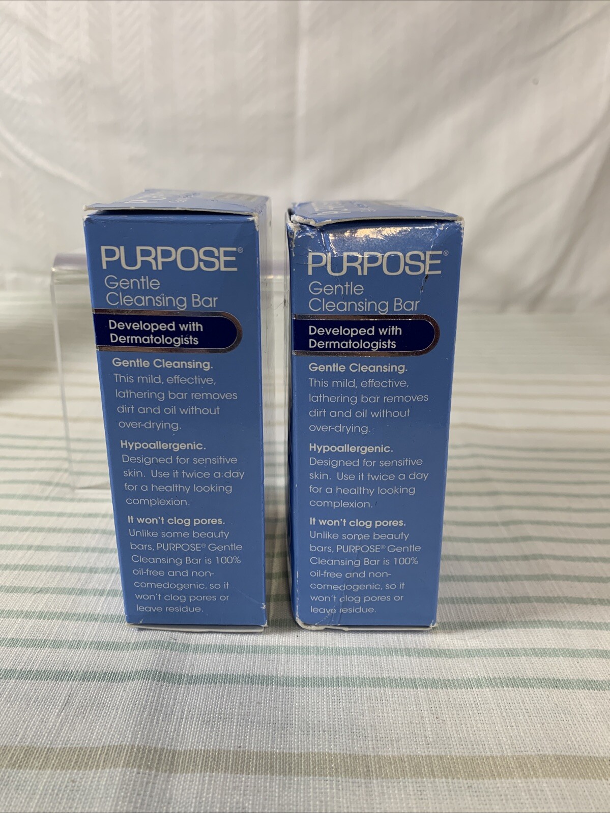 Purpose Gentle Cleansing Face Bar Soap Oil-Free Hypoallergenic 3.6 Oz lot of 2