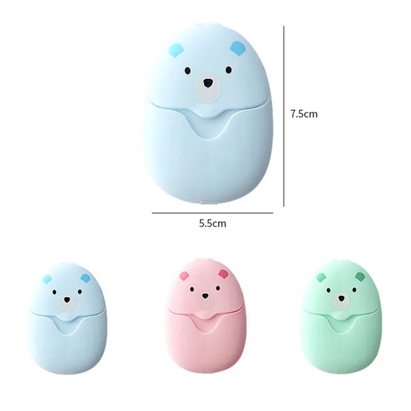 Portable Disposable Cleaning Soap Paper Cartoon Travel Paper Soaps