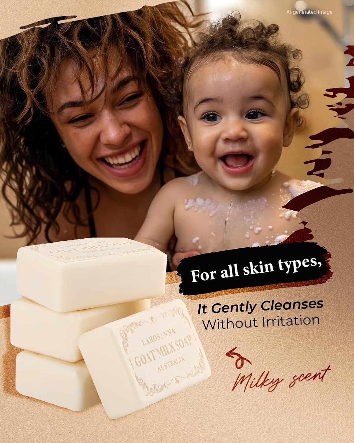 Australian Goat Milk Soap,Helps Moisturize,Smooth & Cleanse Skin,Triple-mille…