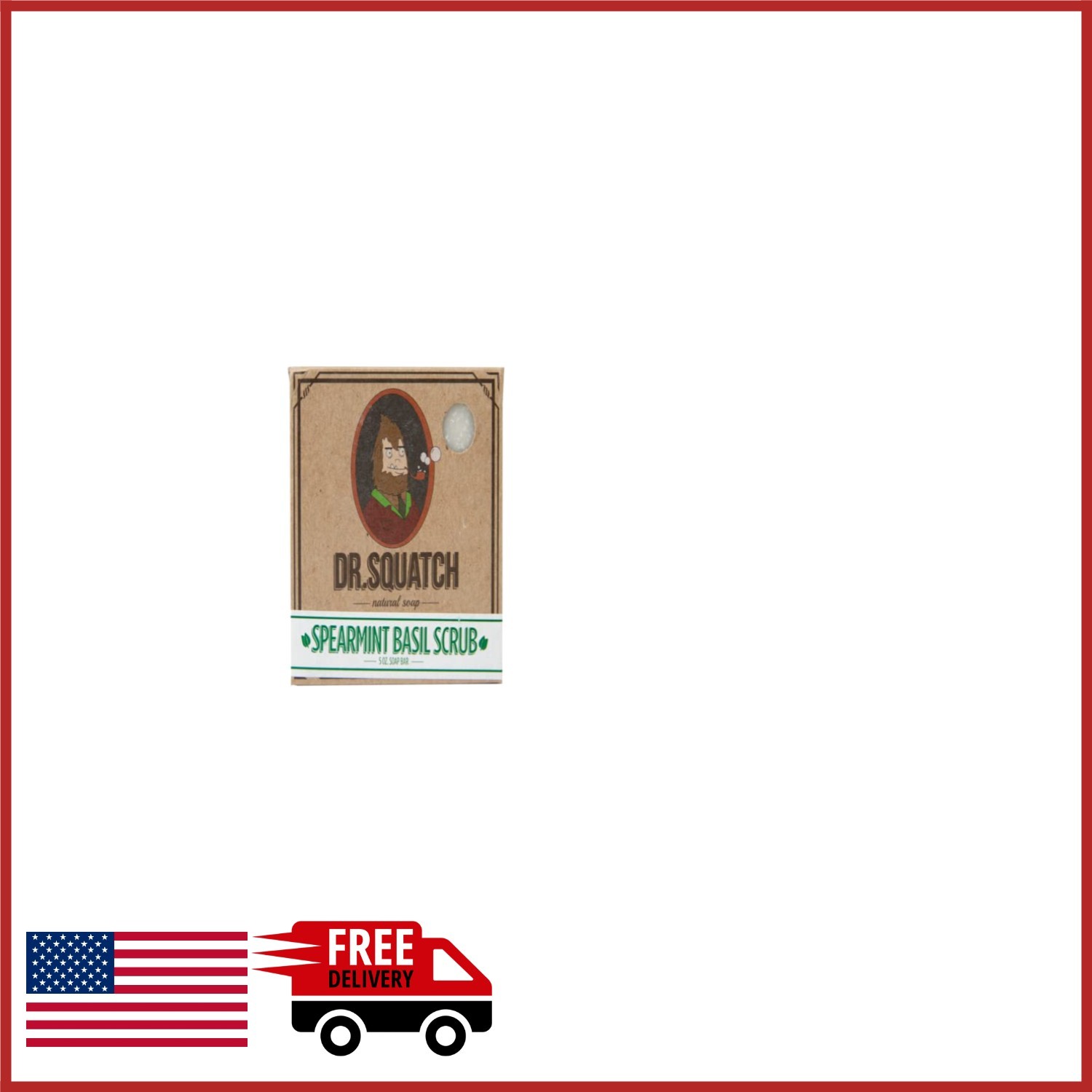 Men’s Spearmint Basil Bar Soap 5oz Organic Moisturizing Whole Body Wash