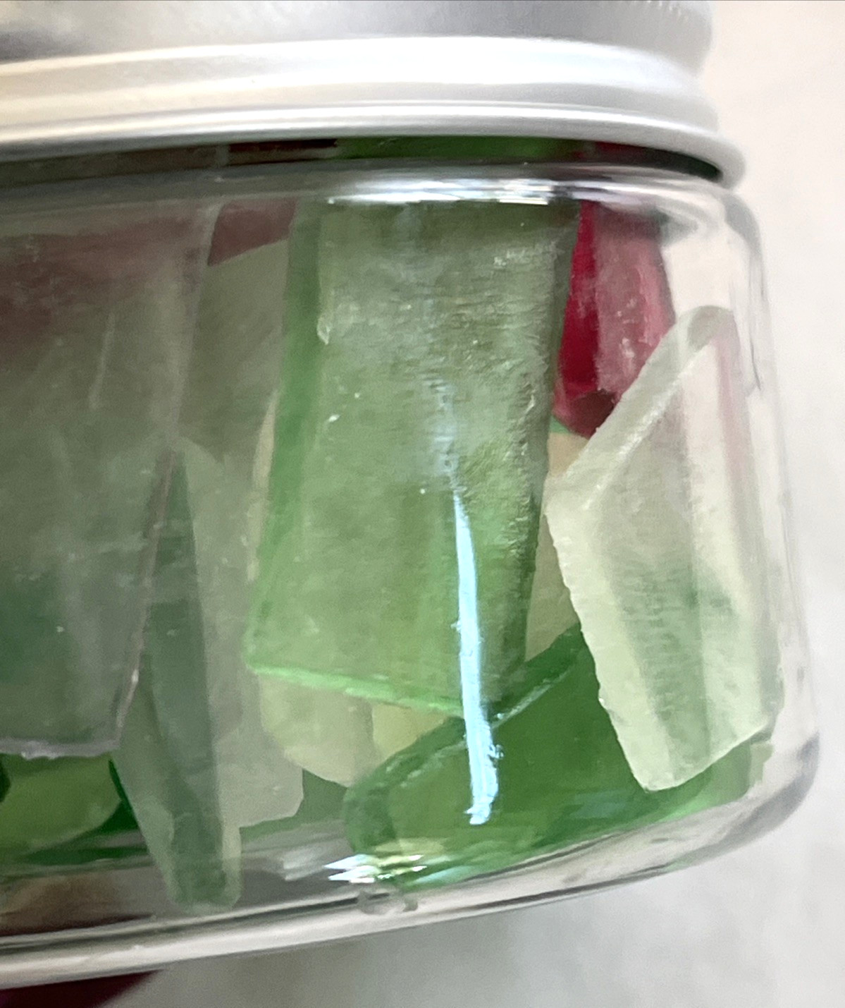 NEW JAR Sea Glass Soaps by Sea Crate Club 75 Single Use Colorful Realistic Soap