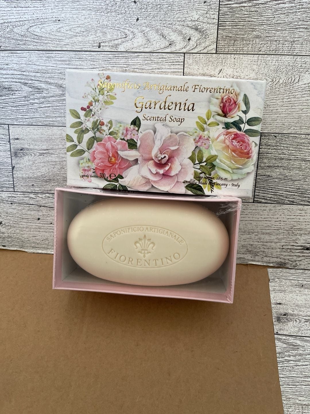 Saponificio Artigianale Fiorentino Gardenia Scented Soap 10.5 oz Bar Made in Ita