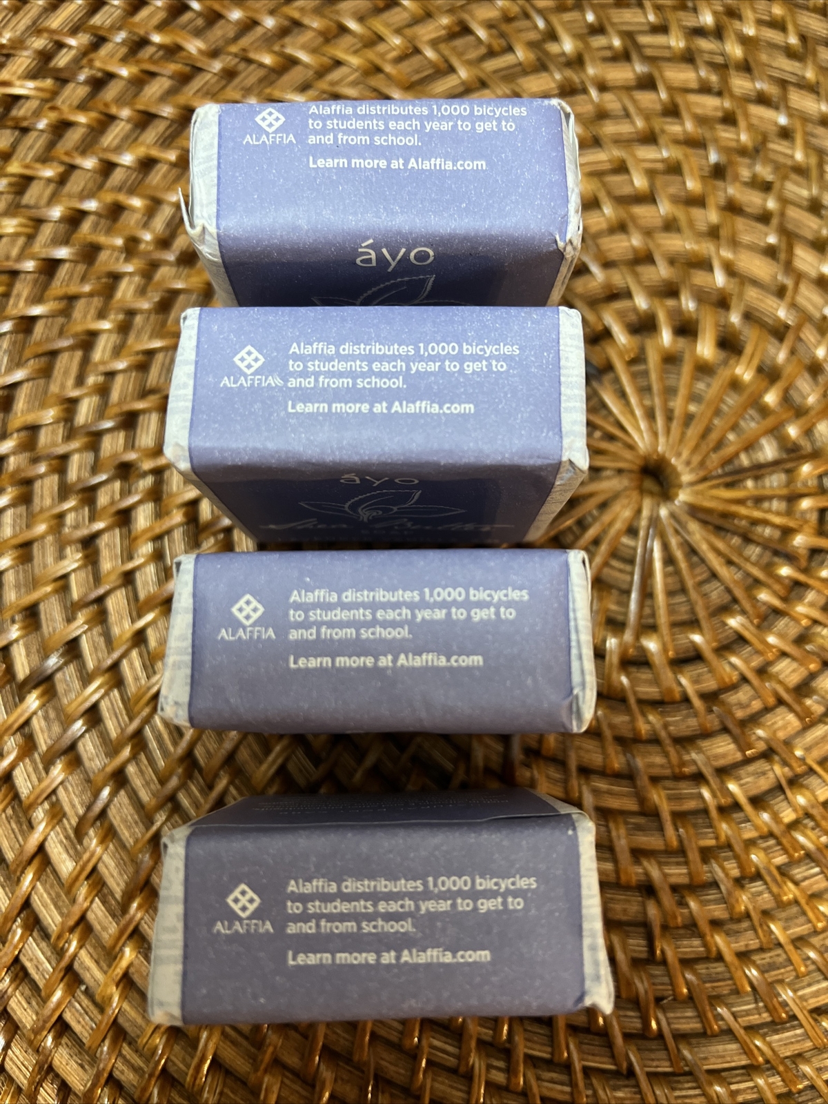 AYO Shea Butter Bar Soap Travel Size Lavender VANILLA 2oz lot of 4 New