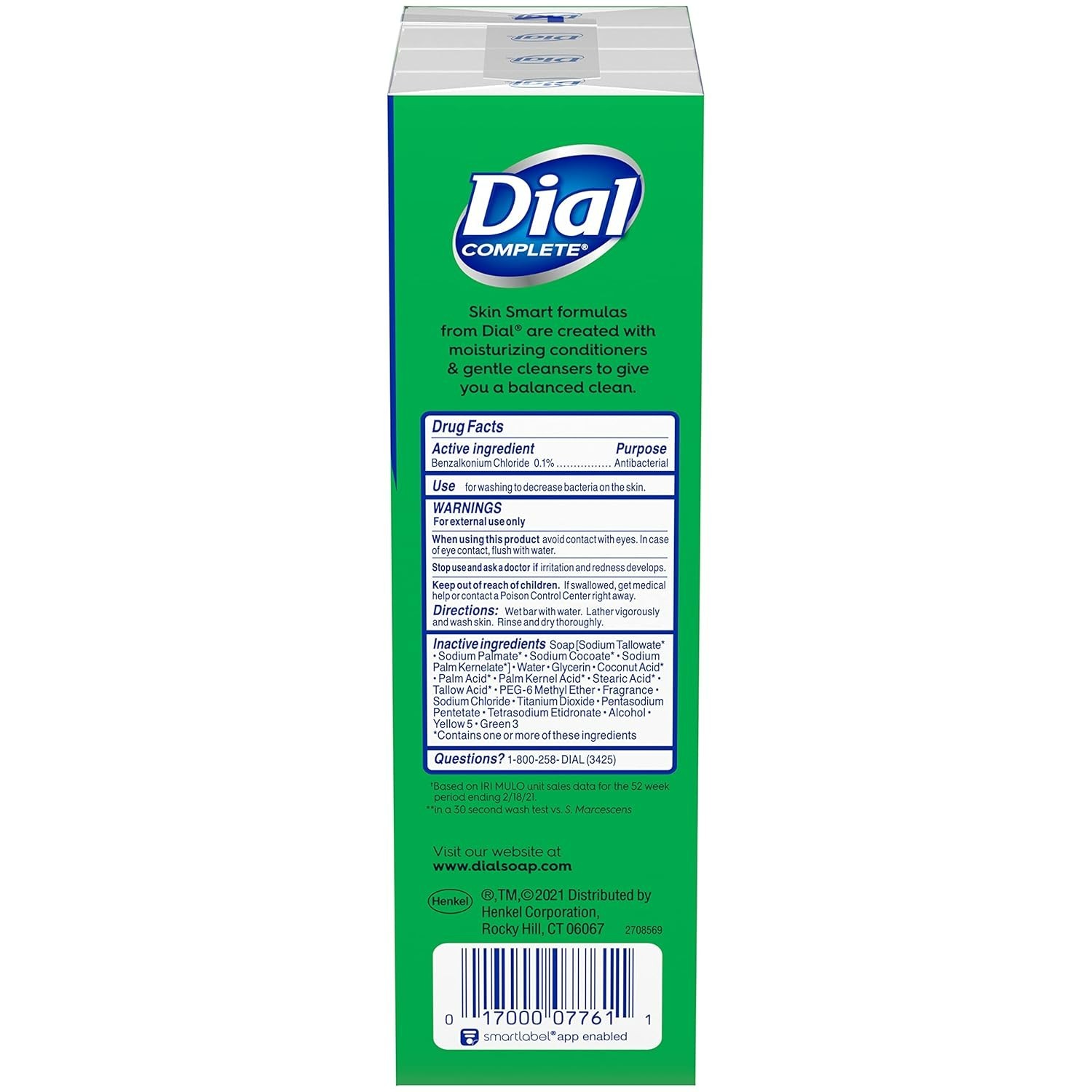 Dial Antibacterial Bar Soap, Refresh & Renew, Mountain Fresh, 8 4-oz Bars