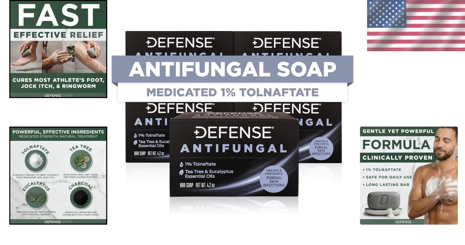 Defense Bar Soap Pack for Skin Infections
