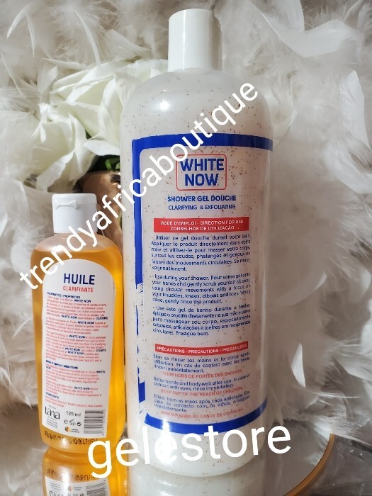 2pcs. LANA White Now exfoliating shower gel & OIL. Super Rapid👌 3triple action