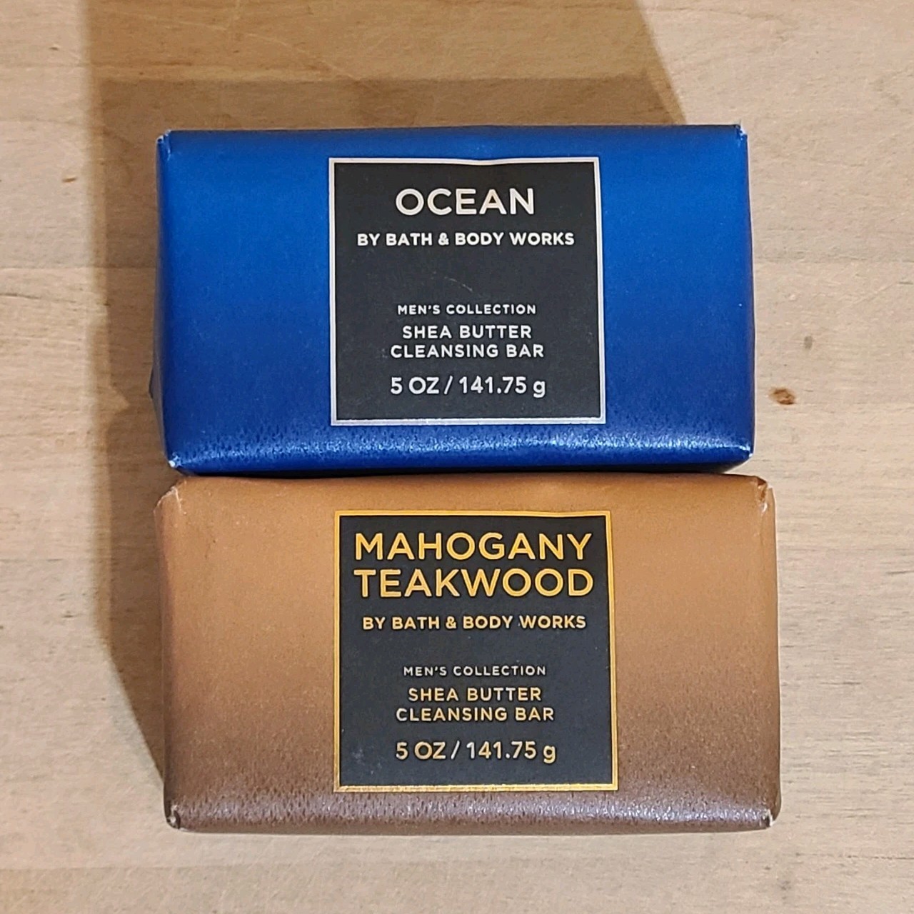 (2) NEW Bath & Body Works Men’s Mahogany Teakwood / Ocean Cleansing Bar BBW Lot