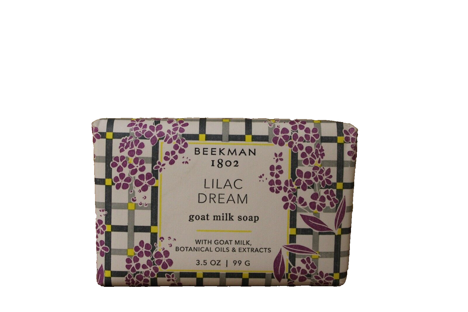 BEEKMAN 1802 PURE GOAT MILK SOAP – 3.5oz PALM SIZE – LILAC DREAM