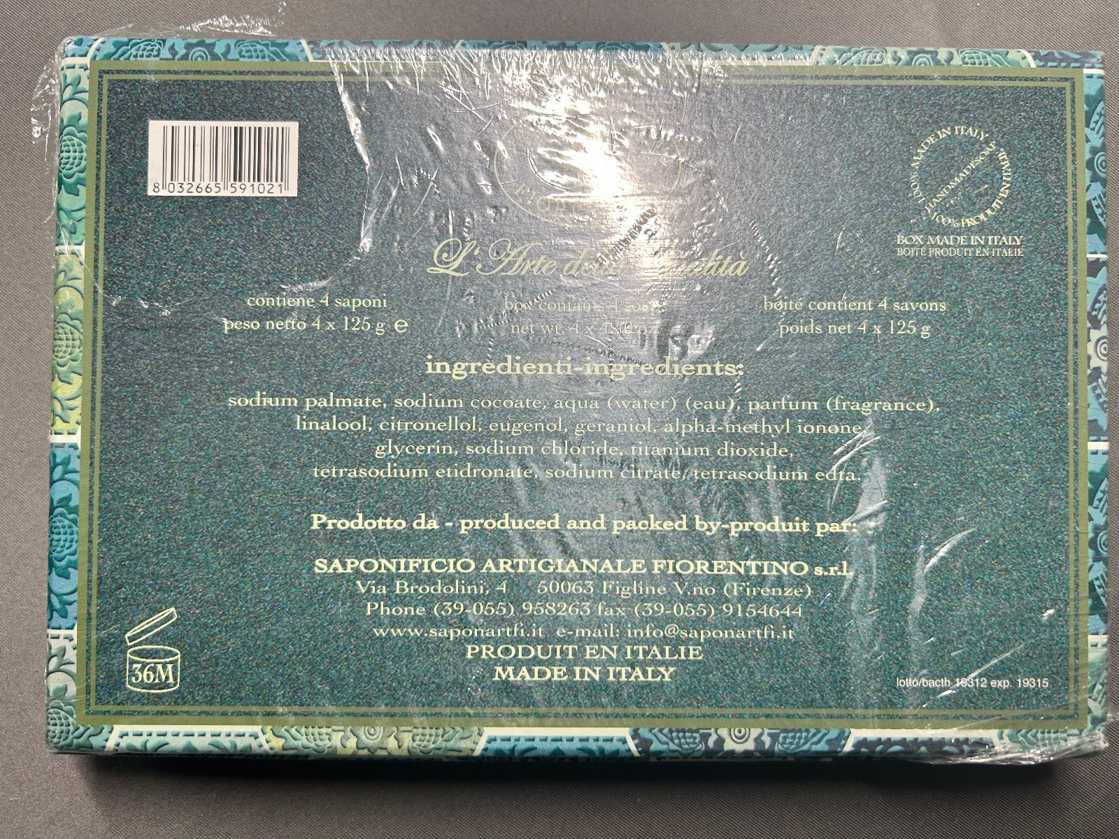 Set of 4 – Valerie Bertinelli Luxury Bar Soap – 4.40oz /125g Each