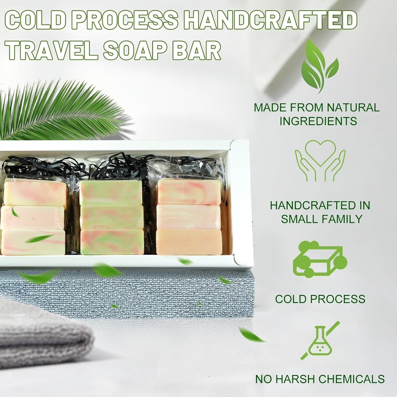 Organic Mini Hand Soap Set – 23 Sweet Scented Travel Bars for All Skin Types
