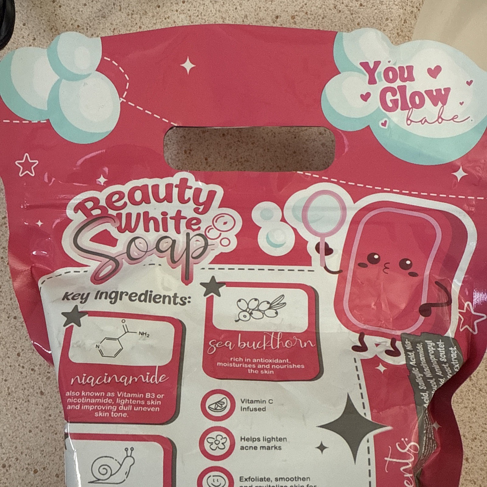 Beauty White Soap by You Glow Babe, 5 Bars x 70g new Sealed