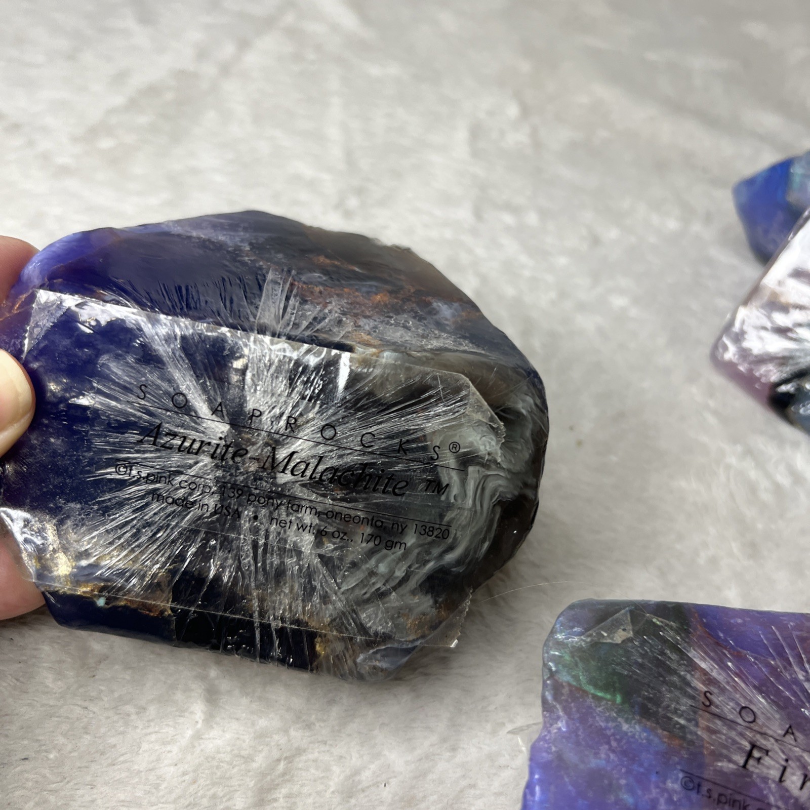 Lot 4 New T S Pink Soaprocks Black Fire Opal Azurite Malachite