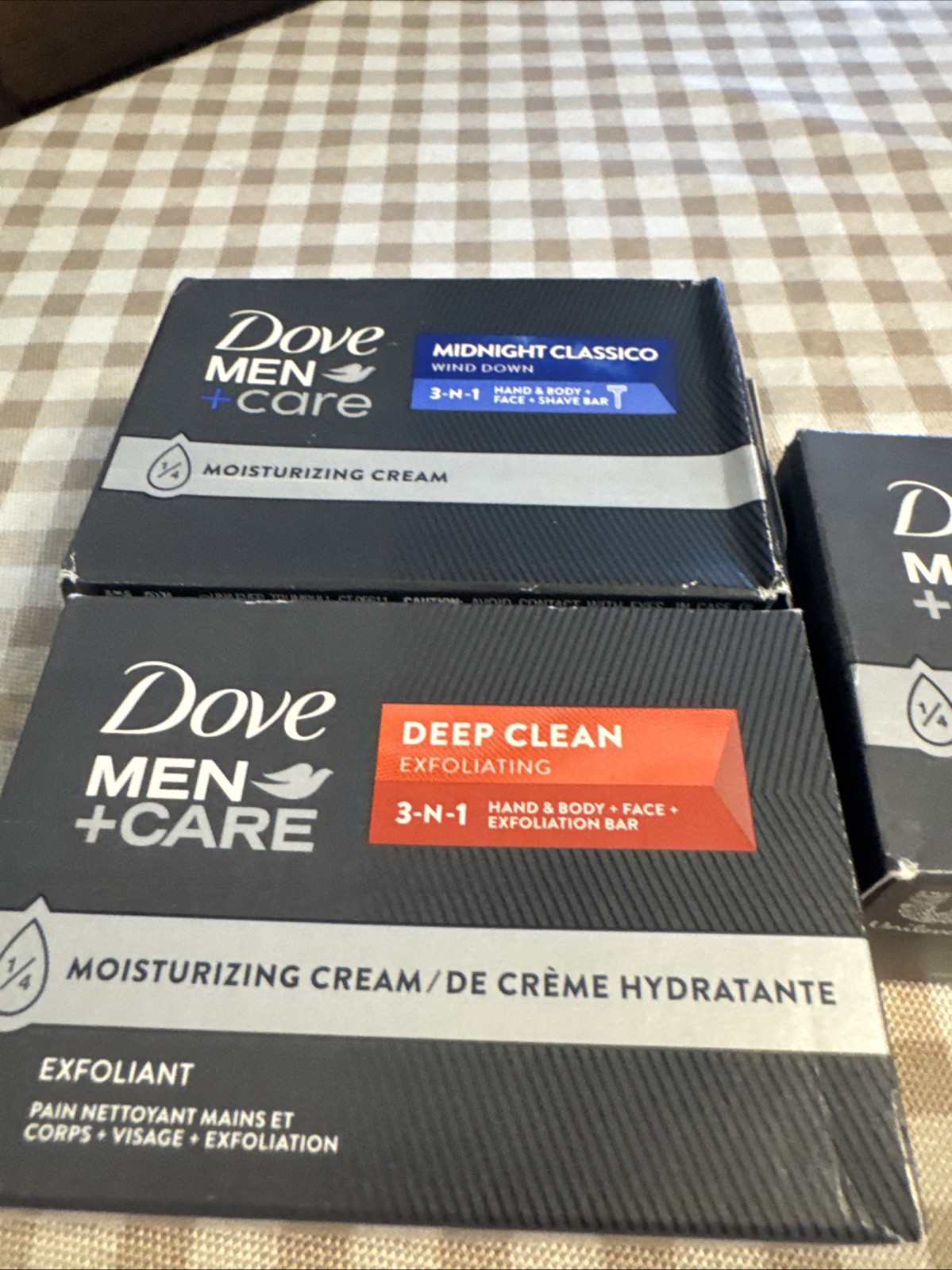 Dove Men + Care Antibacterial Skin Defense Body + Shave Bar Soap Lot 3