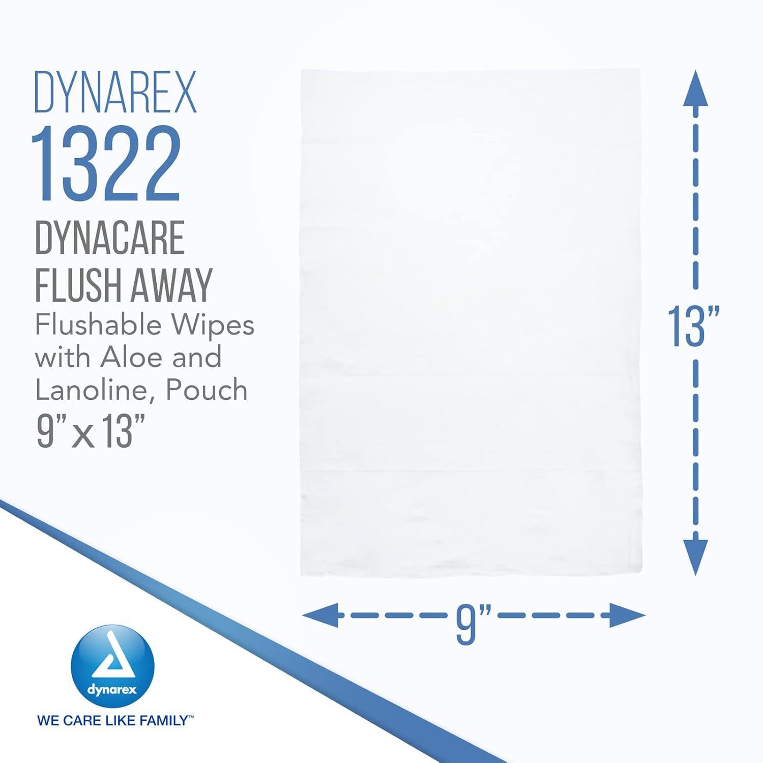 Dynacare Flushable Wipes, Wet Bathroom Hygiene Wipes for Adults, Alcohol Free, S
