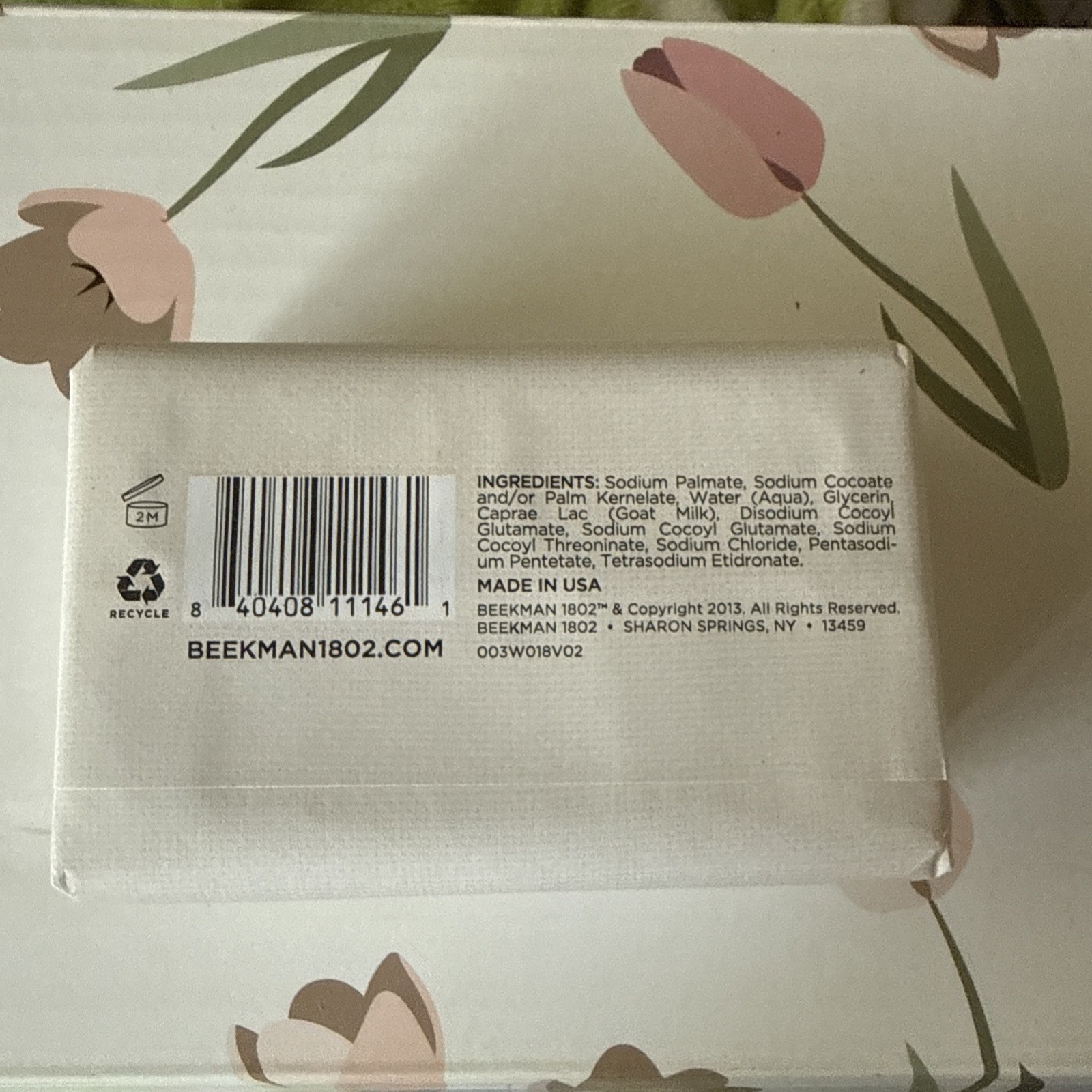 Beekman 1802 PURE – NO FRAGRANCE Goat Milk Bar Soap 9 oz. Full Size New & Sealed