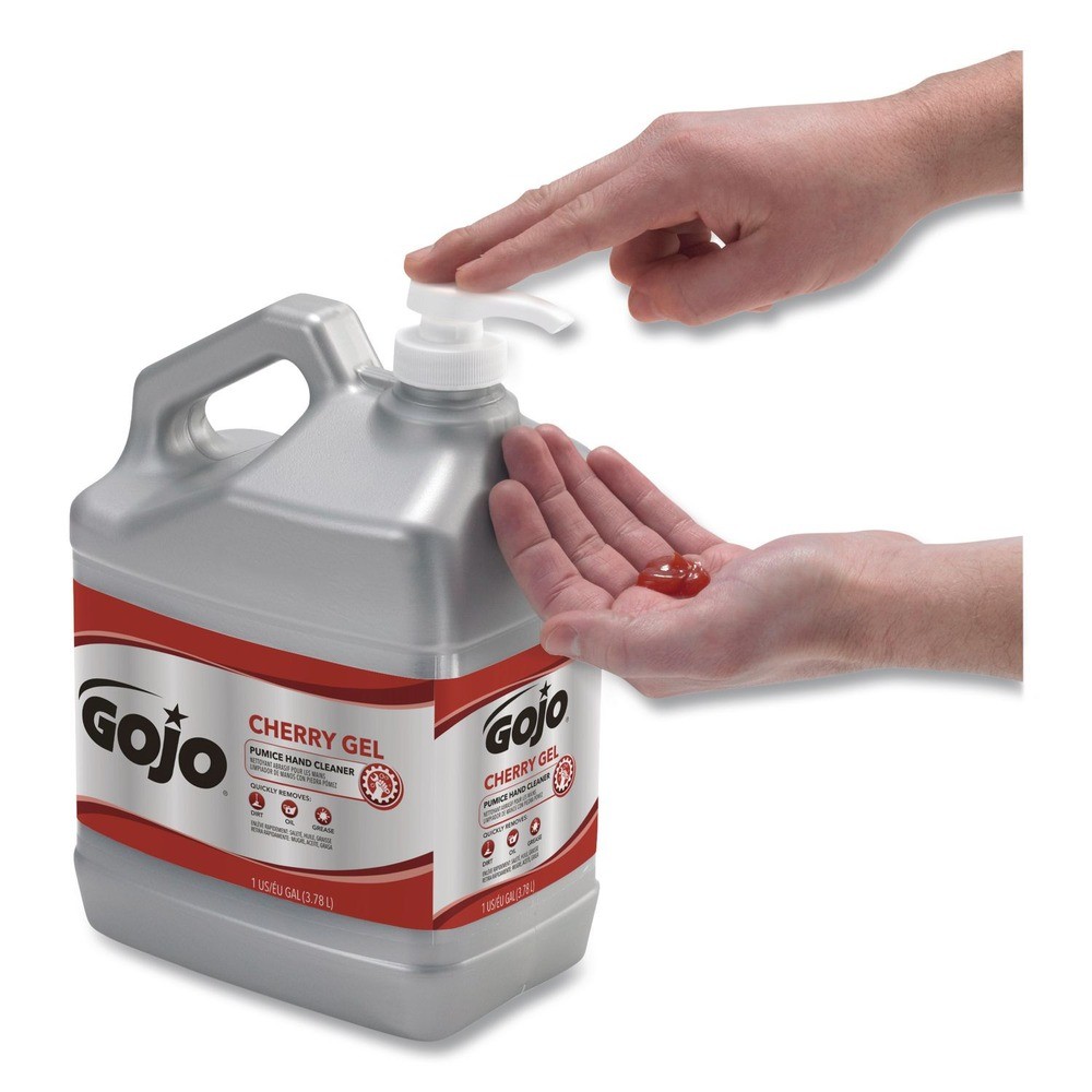 GOJO 235802 1 gal. Cherry Gel Pumice Hand Cleaner – Cherry Scent (2/Carton) New
