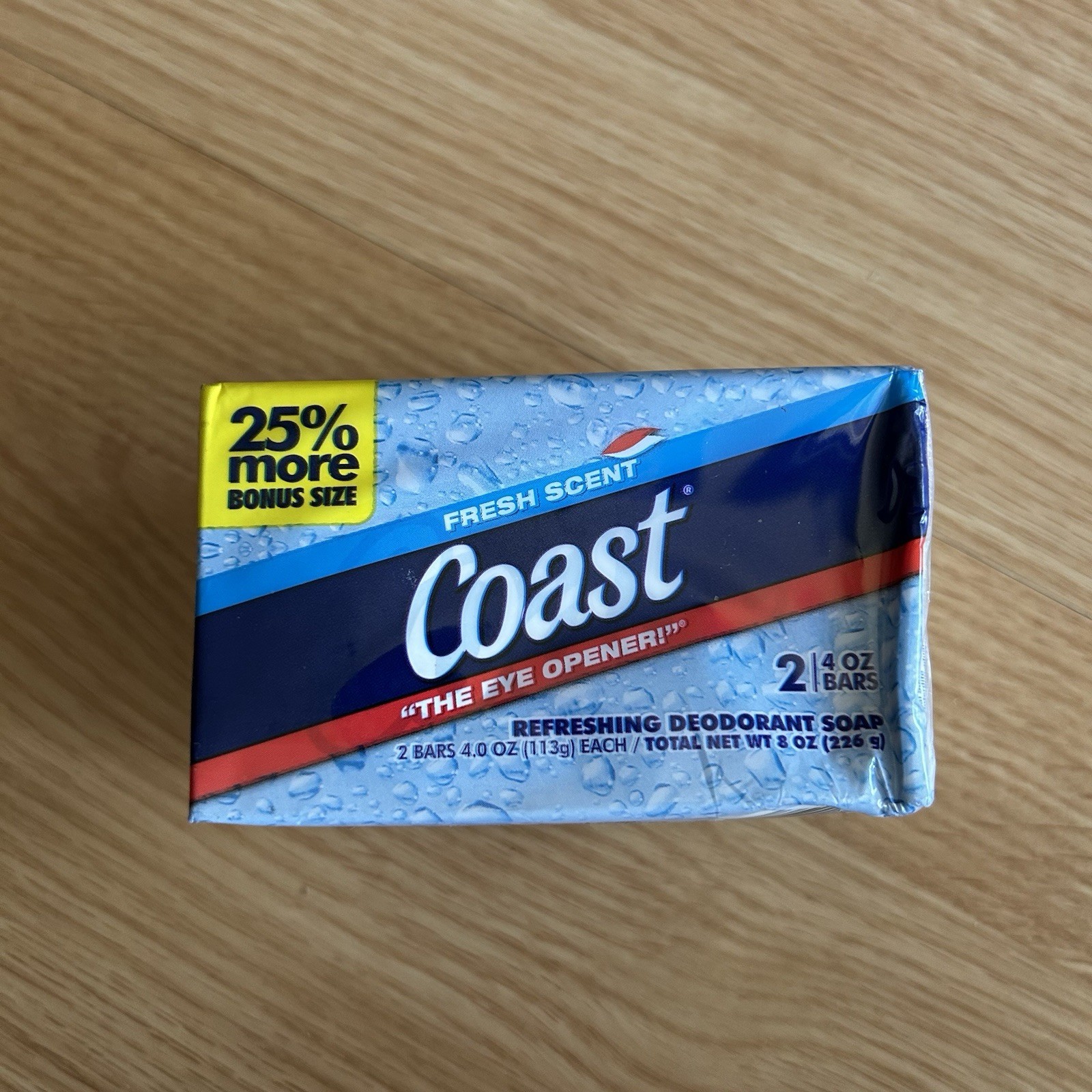 NEW Coast Fresh Scent Refreshing Deodorant Soap 2 Bars 4oz