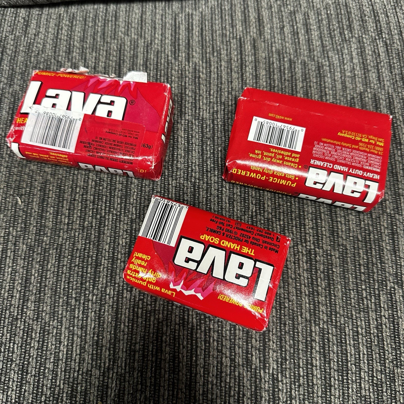 Lava Hand Soap Two 5.75 oz Bar, One 4oz bar, Heavy Duty WD40 And 3M Sandblaster