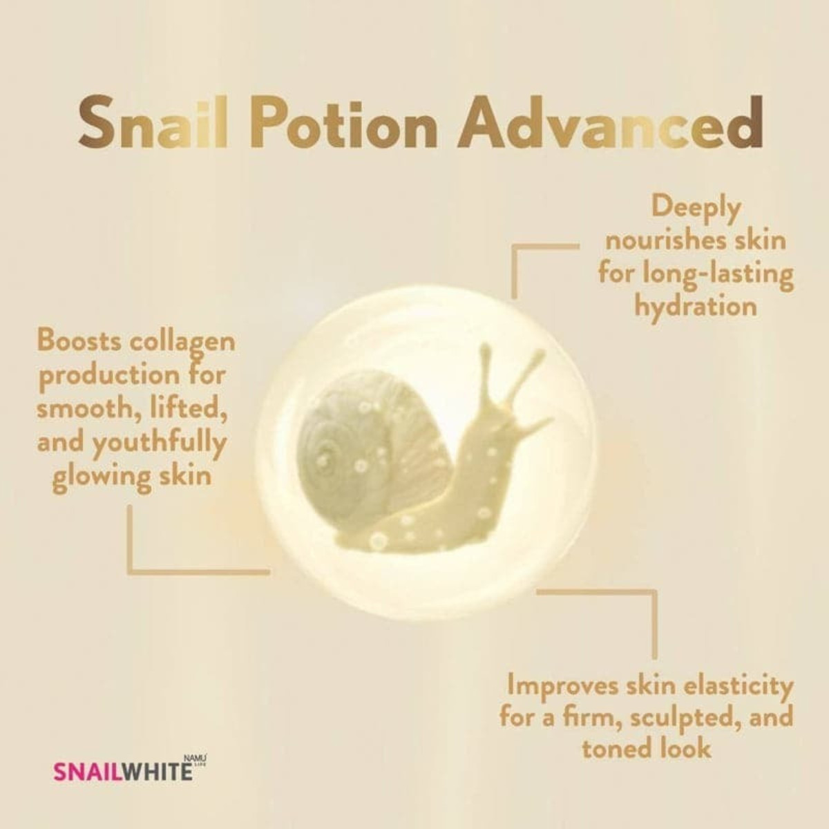 Snail White Whipp Soap Gold & Face Cream Duo Set Brightening Skincare Gift