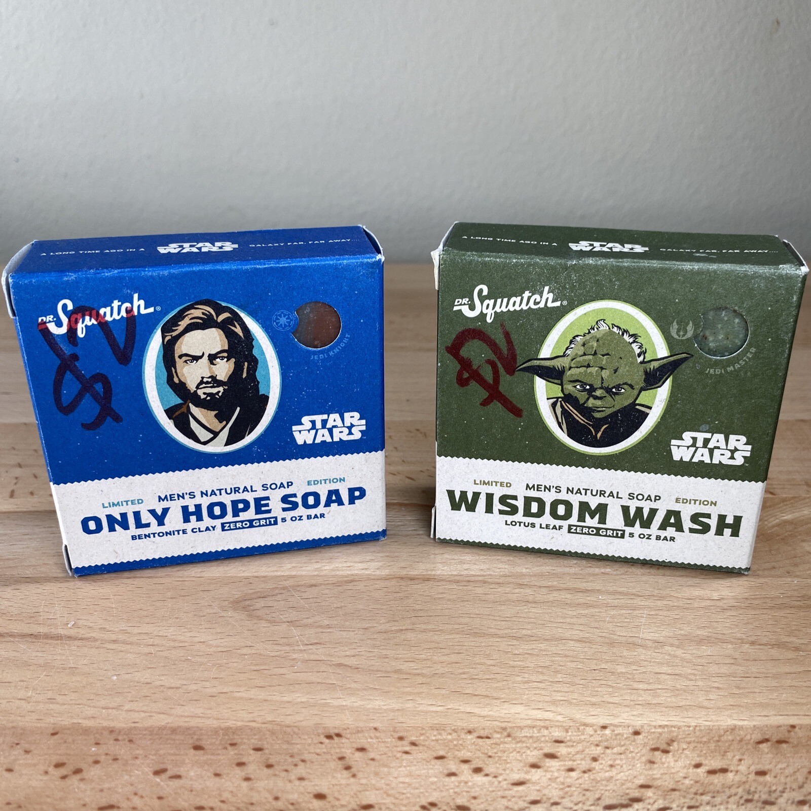 LOT OF 2 SOAP BARS. – Dr. Squatch STAR WARS Only Hope Soap & Wisdom Wash Soap