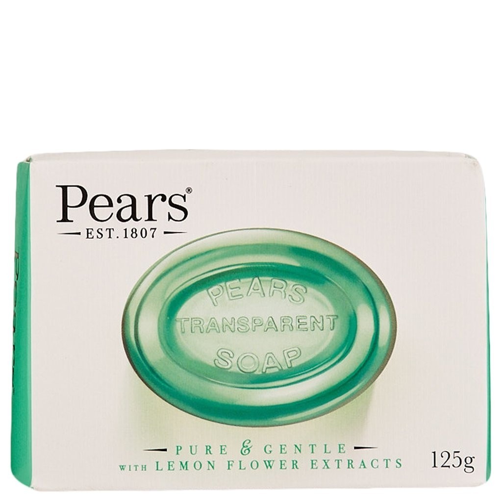 Pears Transparent Soap Bar 125g Pure & Gentle Amber Natural Oils Mint Lemon Pack