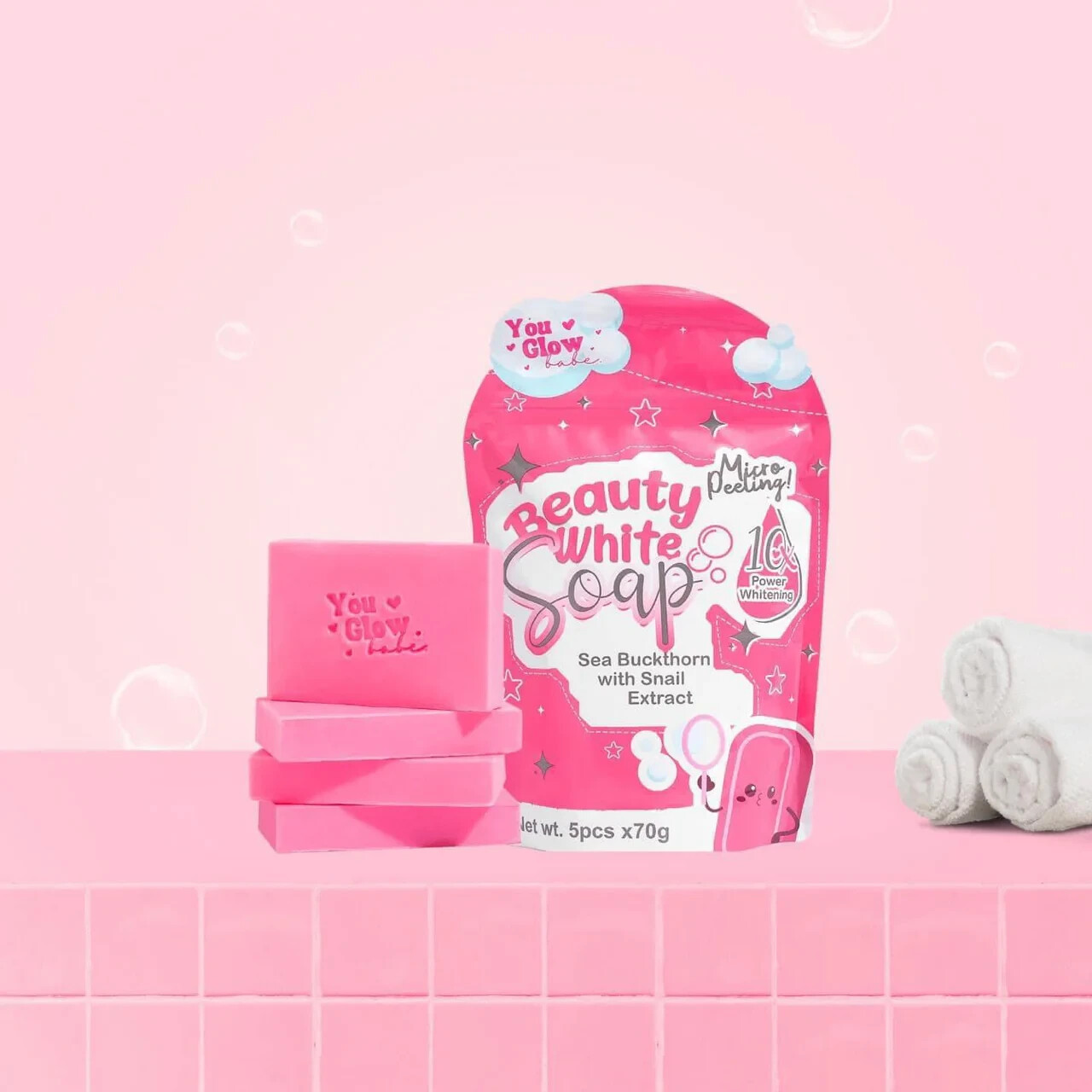 You Glow Babe Beauty White Soap 5 Bars X 70g – Pack of 2