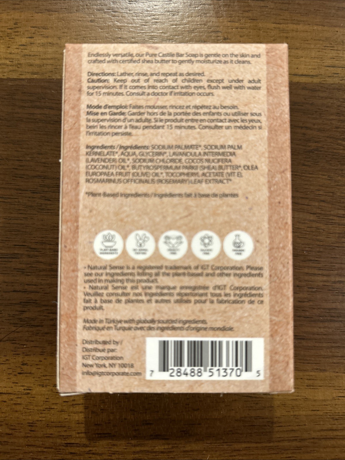 Natural Sense Pure Castile Soap Lavender, Peppermint, Almond Plant Based Soap 3