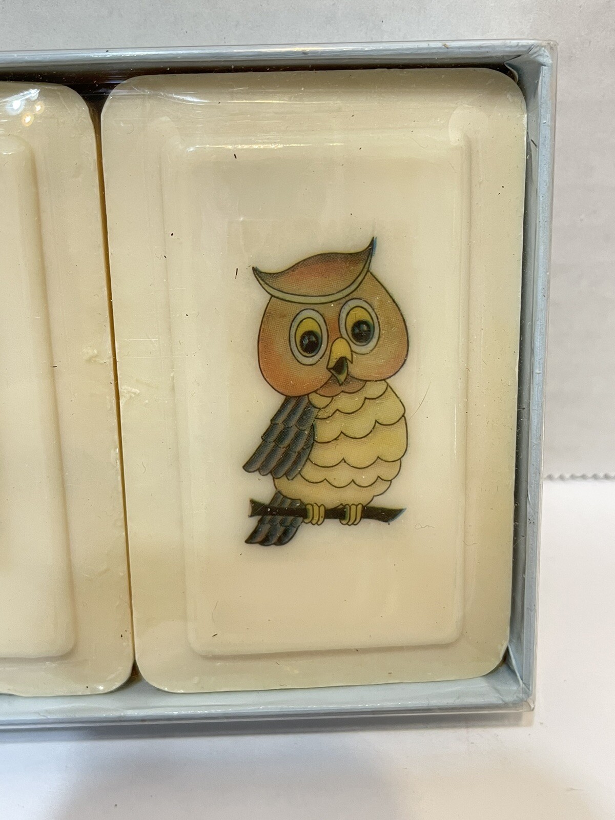 Vintage Kathrine Gray Owl Printed Hard French Milled Soap with Cold Cream