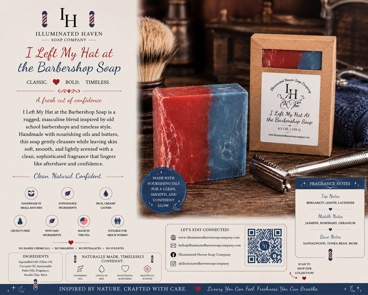 Handmade Artisan Soap Bar Natural Bath Soap Shea Butter USA Made Moisturizing