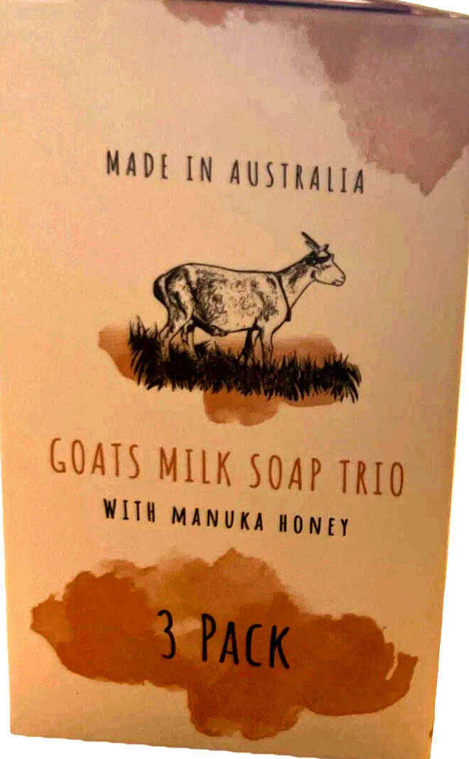 The Natural Goats Milk Company Soap Bar 3 Pack with Manuka Honey New In Box