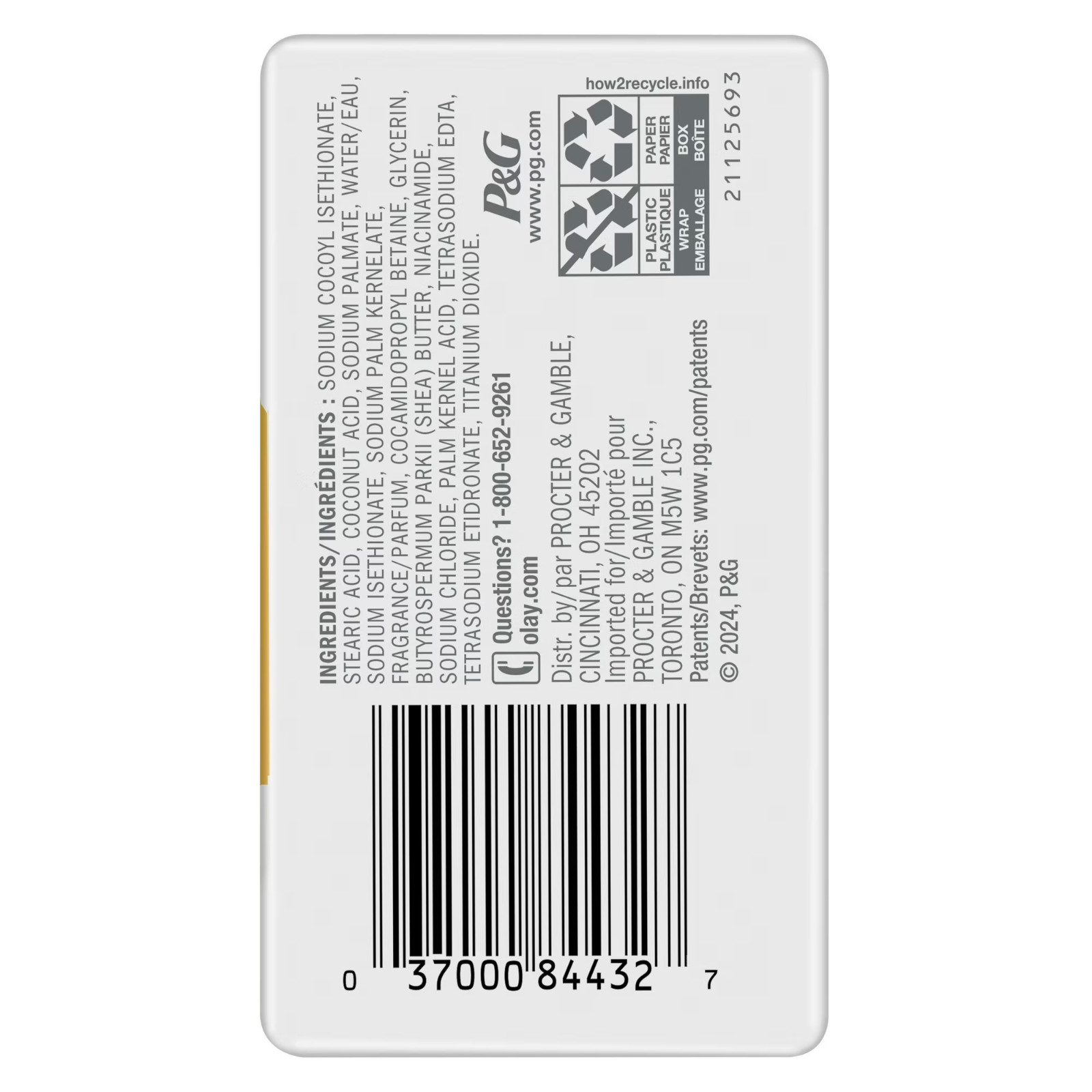 Olay Ultra Moisture Bar Soap, Shea Butter, 3.17 oz, 4 Count