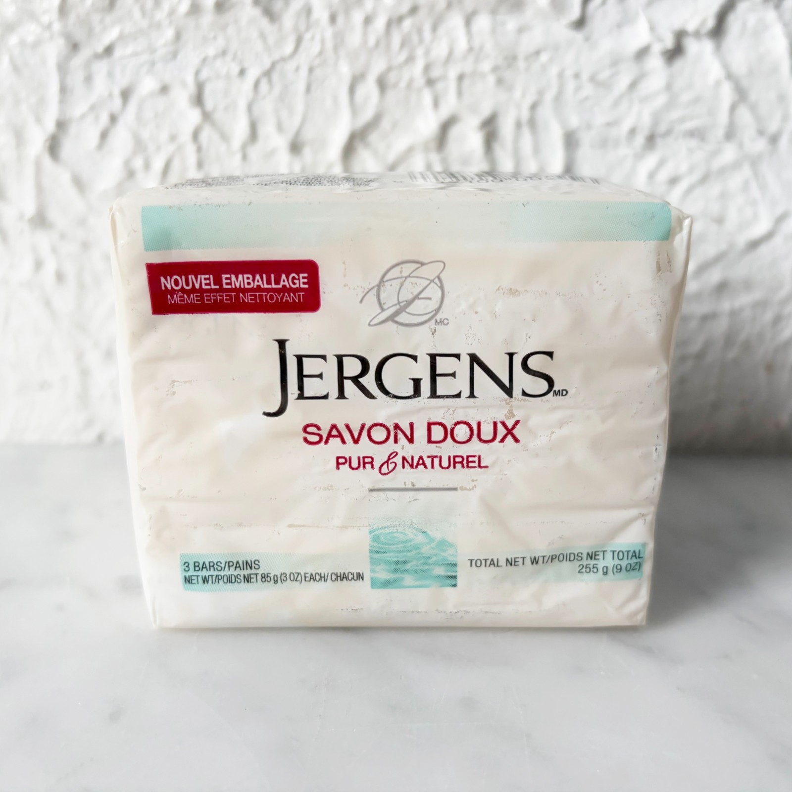 Jergens Mild Soap Pure & Natural Soap Package of 3 Bars 3 oz Each New Old Stock